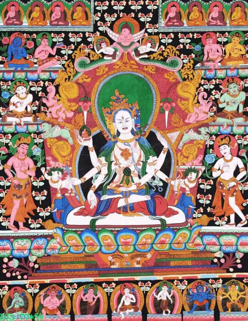 编号138-606169：彩绘唐卡-尊胜佛母（77*59CM左右）
