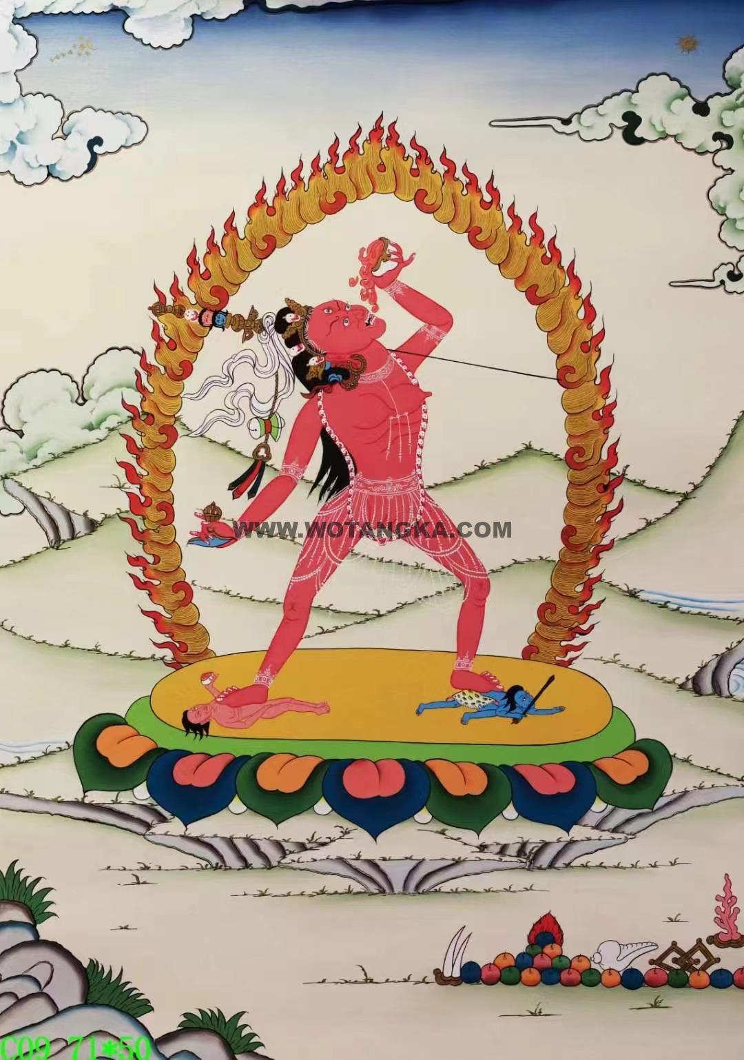 编号138-665247：彩绘唐卡-那洛空行母（71*50CM左右）