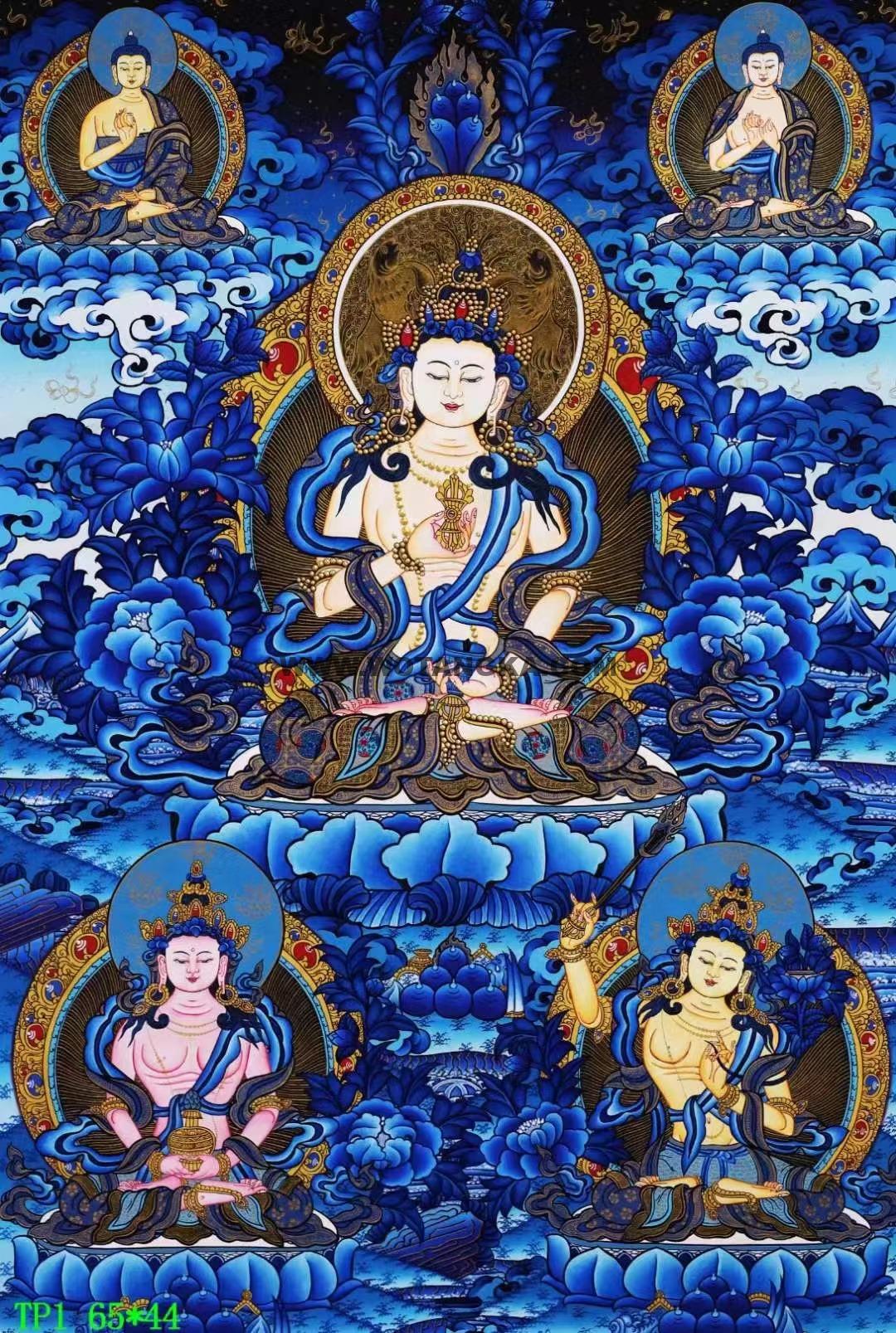 编号138-673648：蓝金唐卡-金刚萨埵（65*44CM左右）