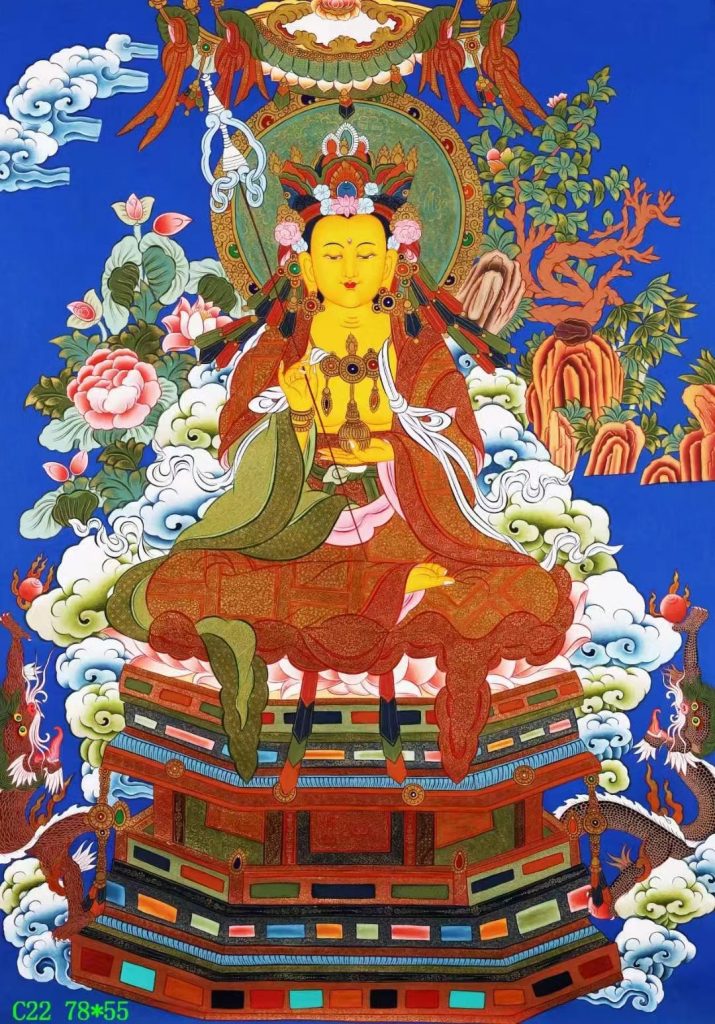 编号138-881551：彩绘唐卡-地藏王菩萨（78*55CM左右）
