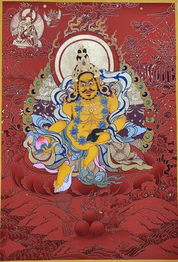 编号188-170987：红金唐卡-黄财神（70*50CM左右）