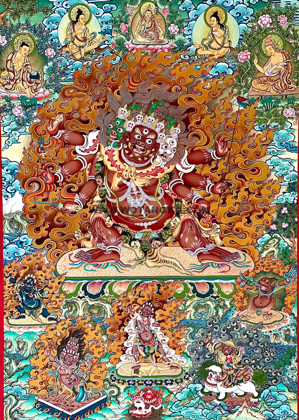 编号188-421744：彩绘唐卡-马头金刚（100*70CM左右）