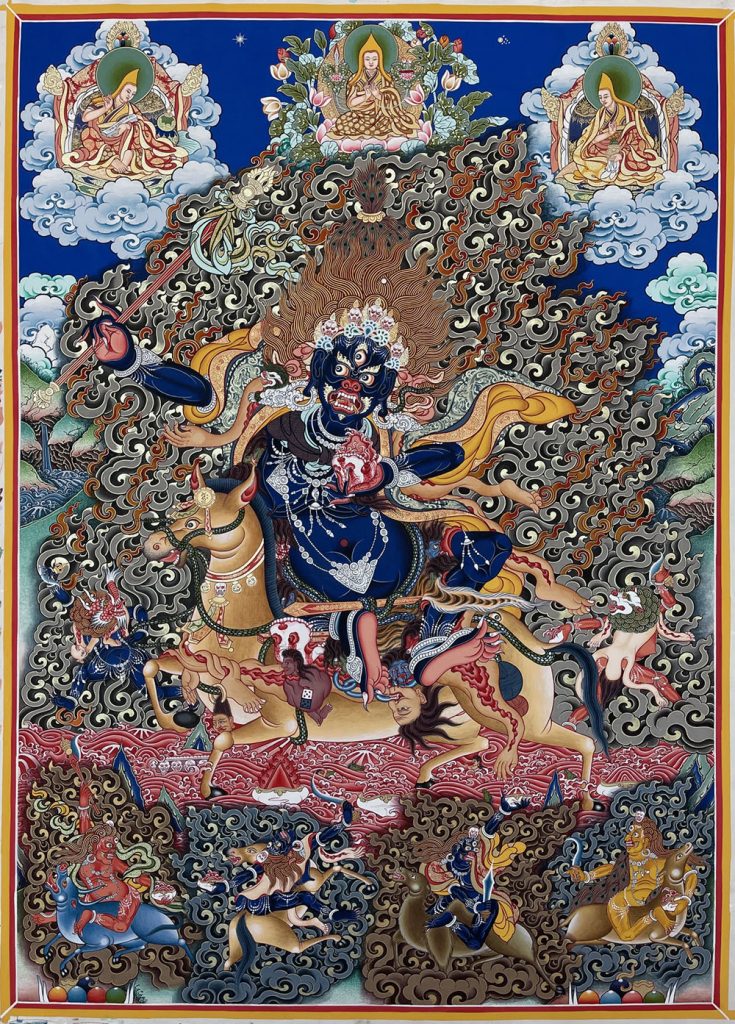 编号188-468573：彩绘唐卡-吉祥天母（100*70CM左右）