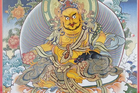 编号188-924052：彩绘唐卡-黄财神（70*50CM左右）
