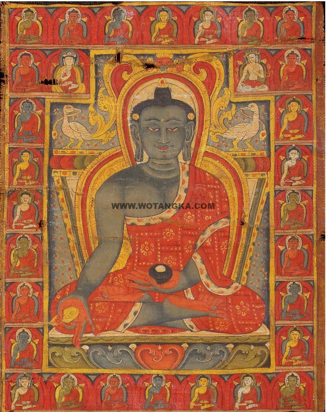 沃唐卡编号AC33988：药师佛