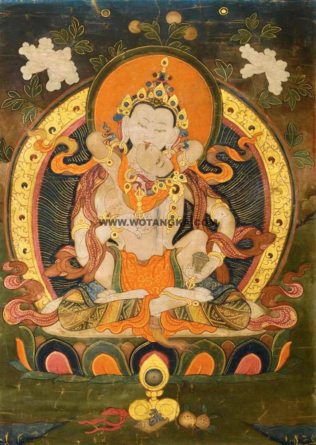 沃唐卡编号AC35042：双身金刚萨埵