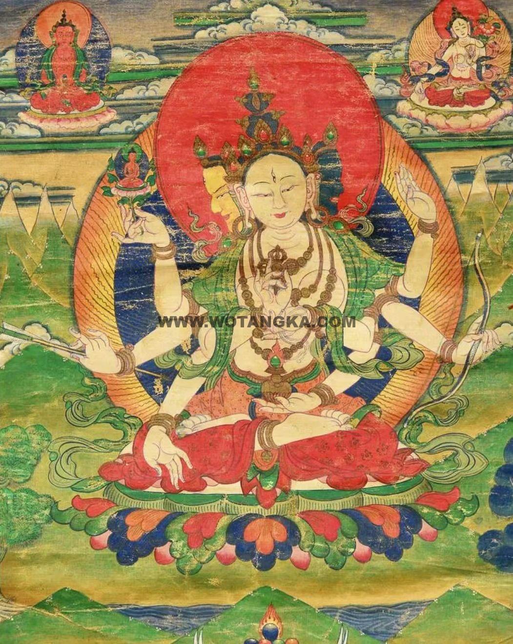 沃唐卡编号AC39520:尊胜佛母