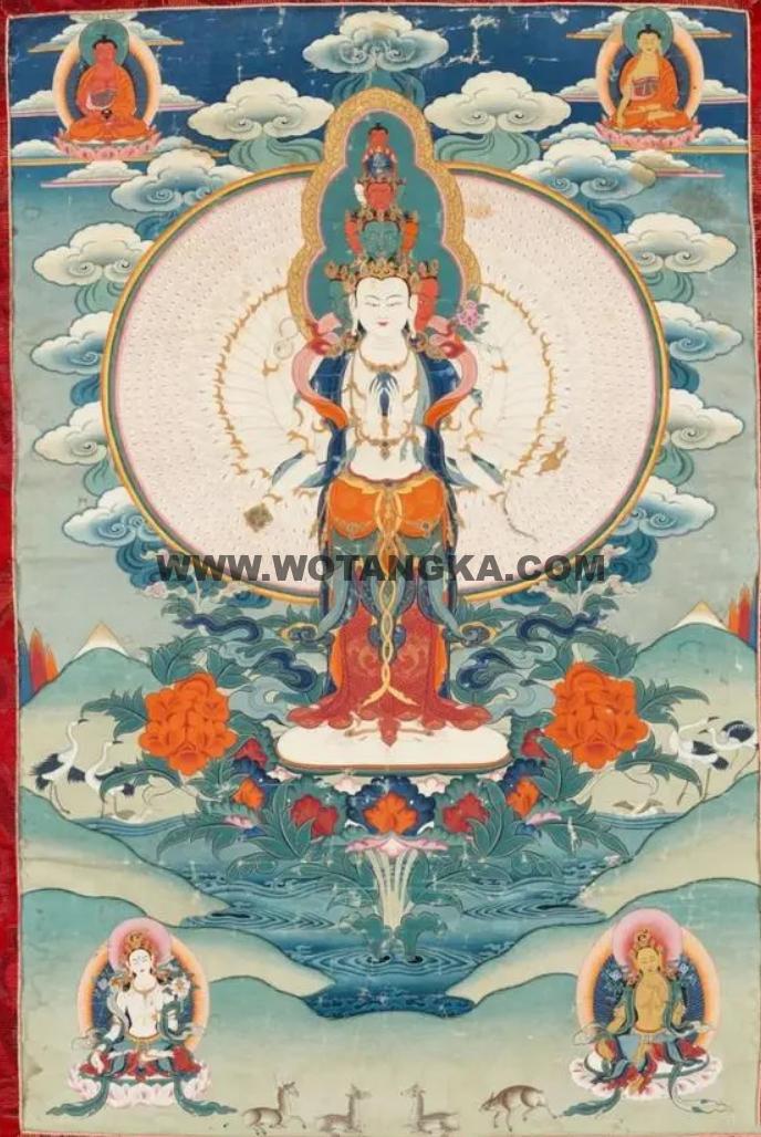 沃唐卡编号AC50567：千手观音