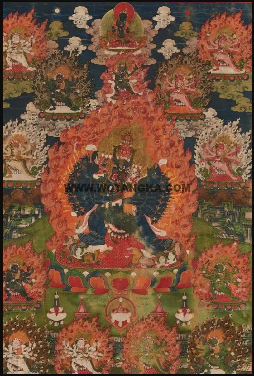 沃唐卡编号AC50939：大威德金刚