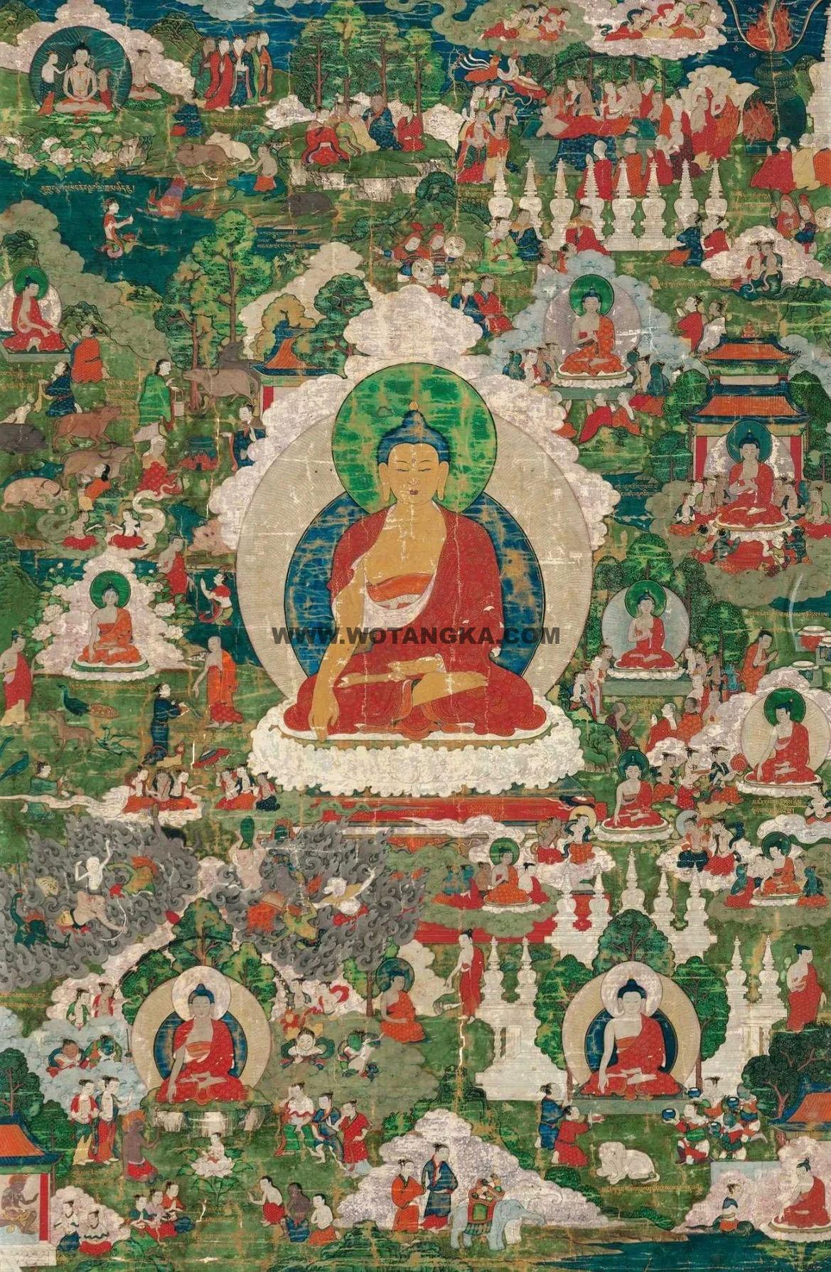 沃唐卡编号AC71478：佛本生故事