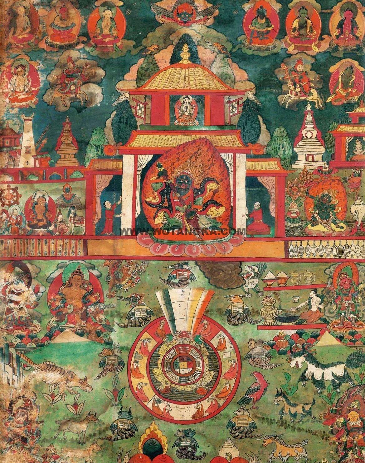 沃唐卡编号AC74061：黑袍金刚