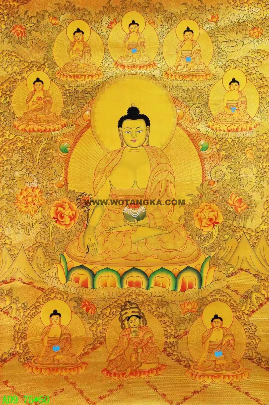编号138-163126:黄金唐卡-药师佛(75*50CM左右)