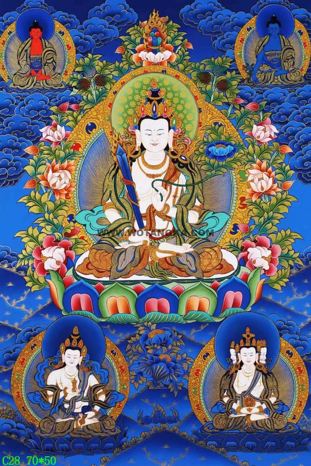 编号138-259676:蓝金唐卡-虚空藏菩萨(70*50CM左右)