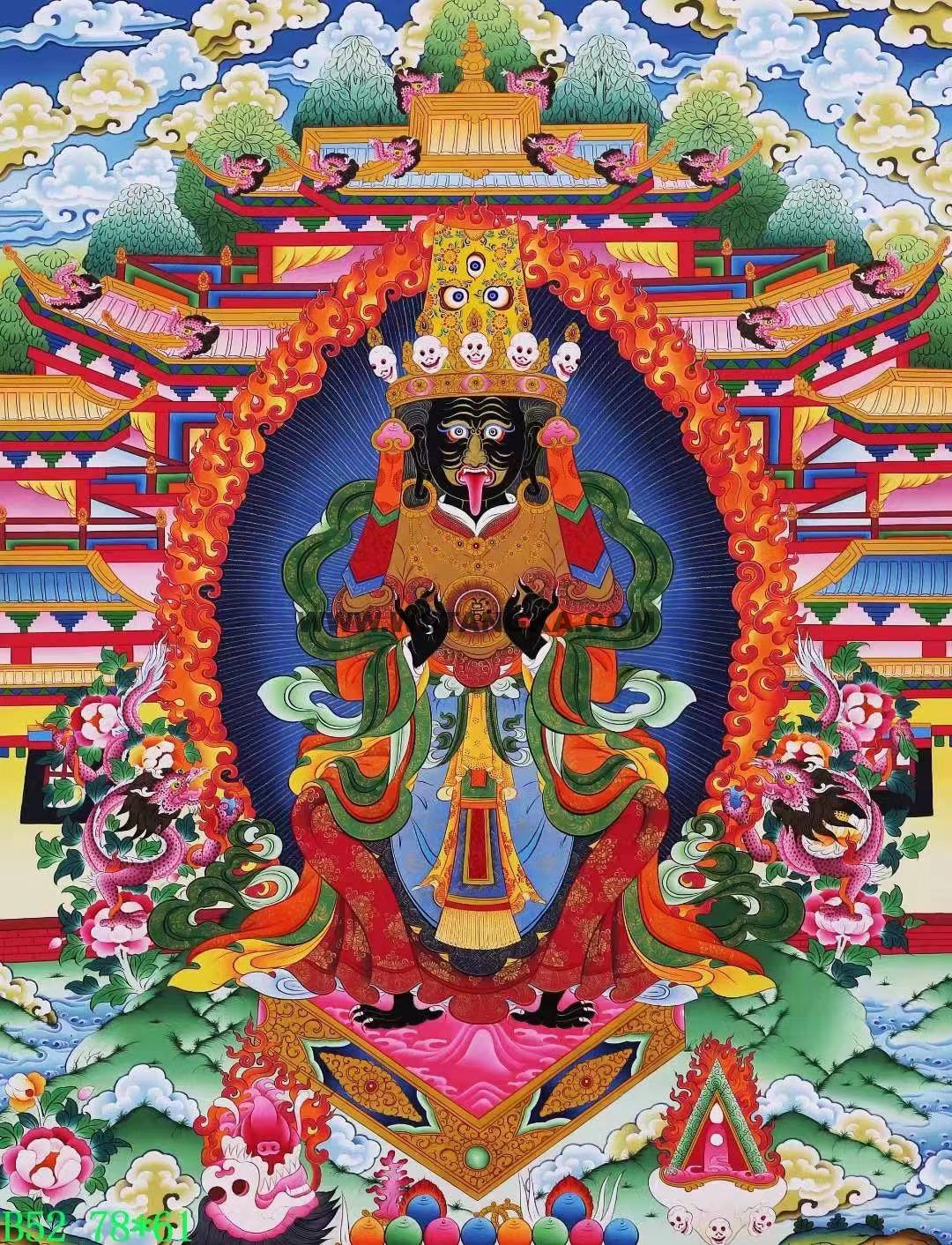 编号138-379043:彩绘唐卡-扎基拉姆(78*61CM左右)