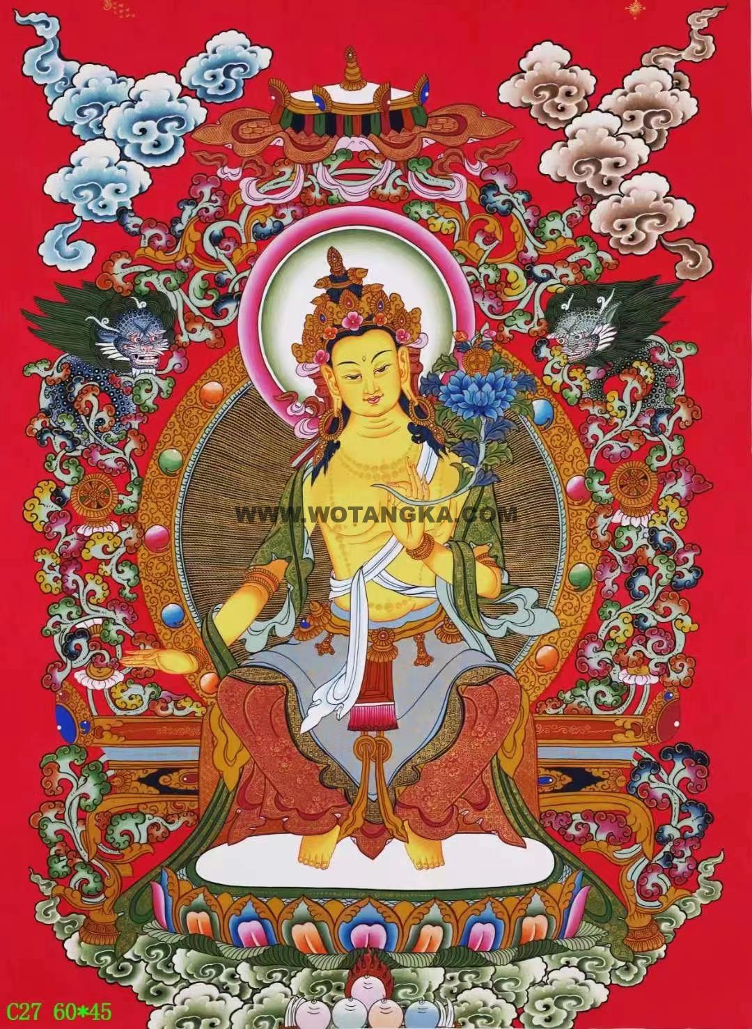 编号138-405438:红金唐卡-弥勒佛(60*45CM左右)