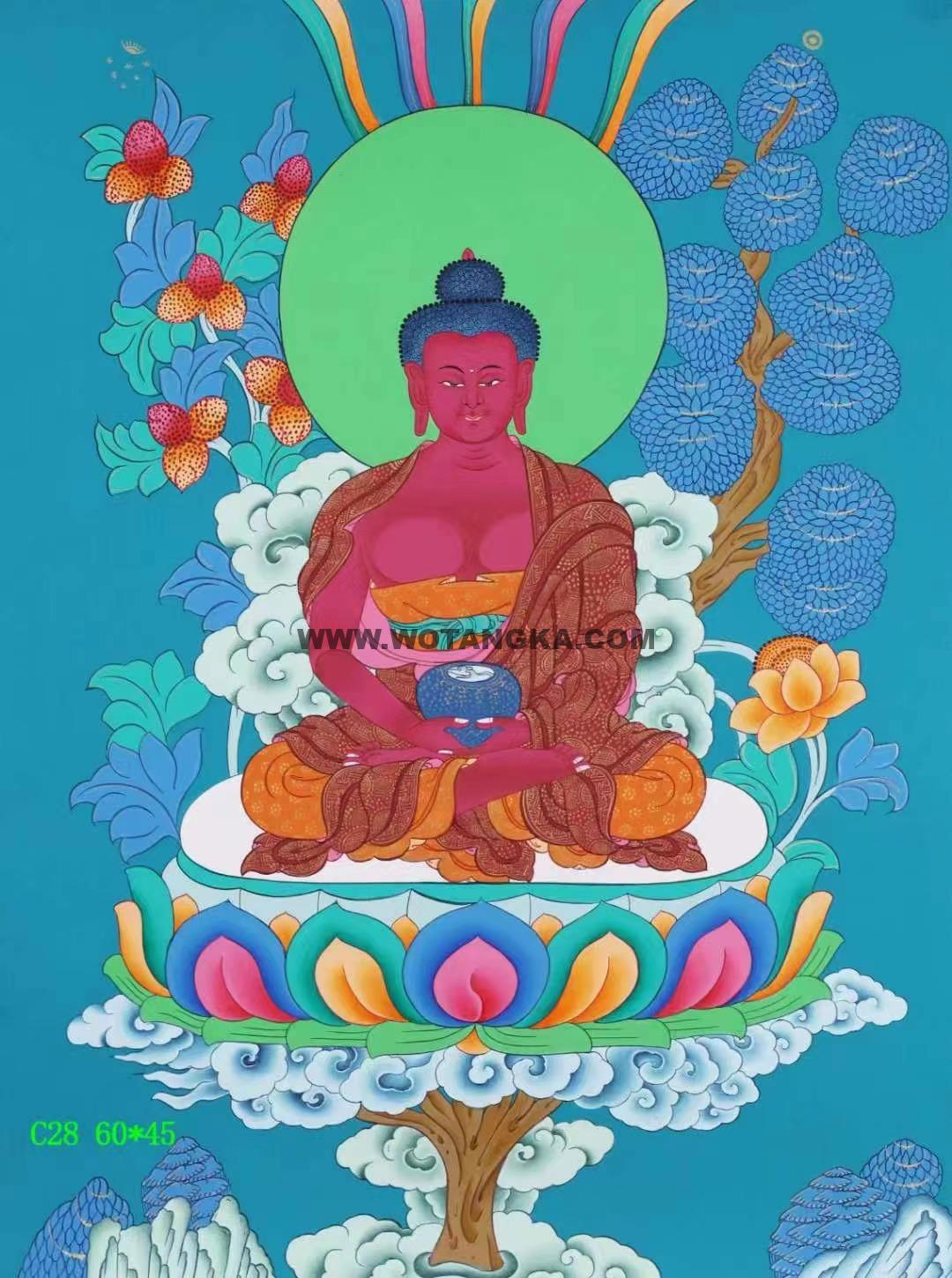 编号138-875851:彩绘唐卡-阿弥陀佛(60*45CM左右)