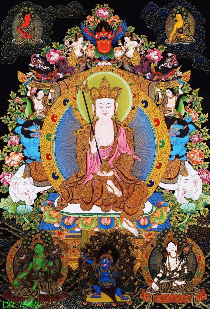 编号138-891311：彩绘唐卡-地藏王菩萨（75*52CM左右）