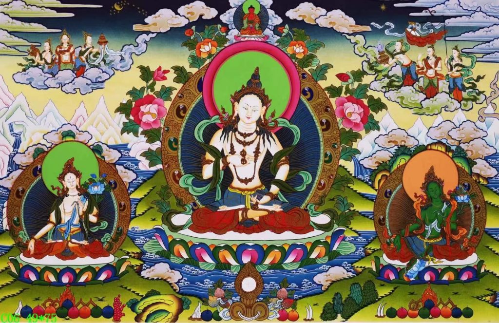 编号138-955026：彩绘唐卡-金刚萨埵（49*75CM左右）