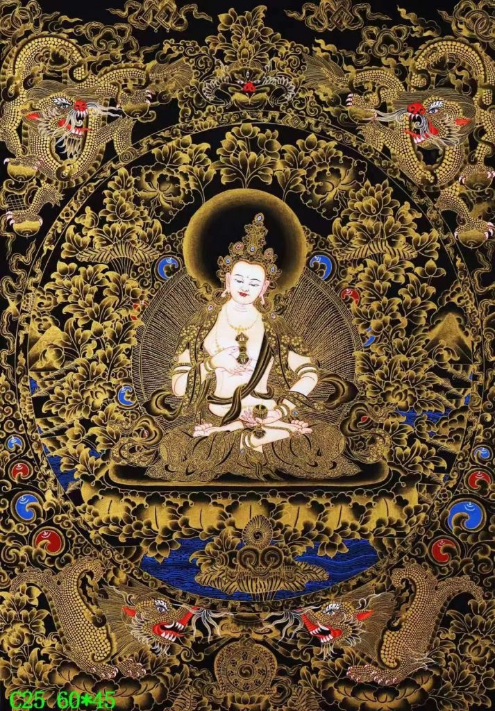 编号138-972572：黑金唐卡-金刚萨埵（60*45CM左右）