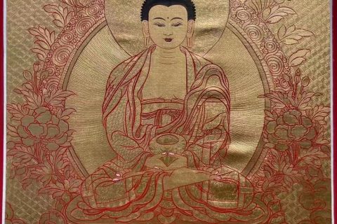 编号188-197012：黄金唐卡-阿弥陀佛（30*20CM左右）