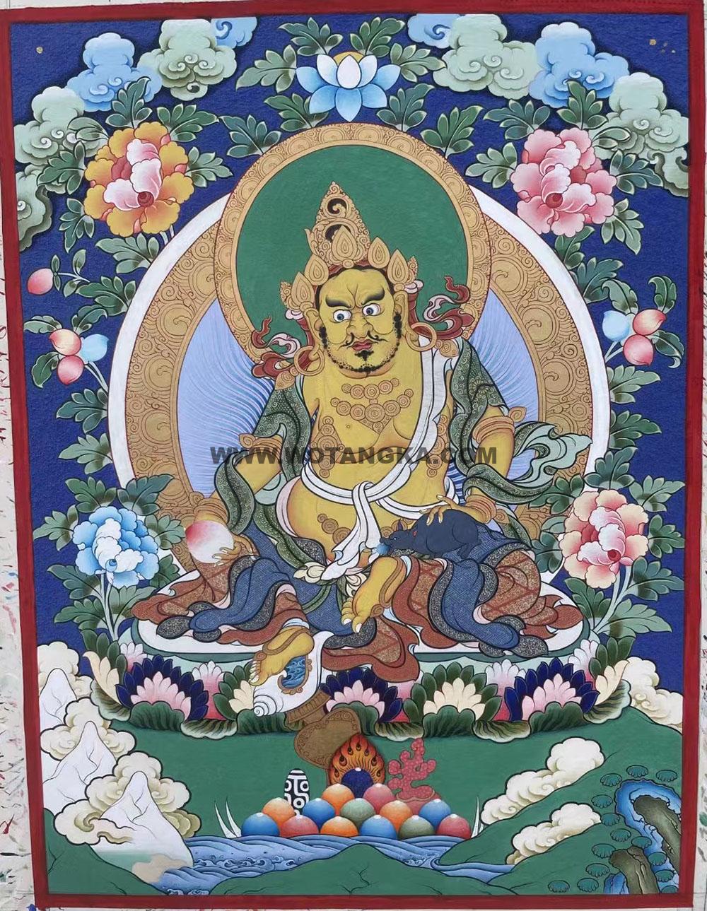 编号188-439307:彩绘唐卡-黄财神(60*45CM左右)