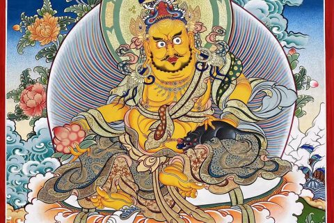 编号188-448022：彩绘唐卡-黄财神（60*45CM左右）