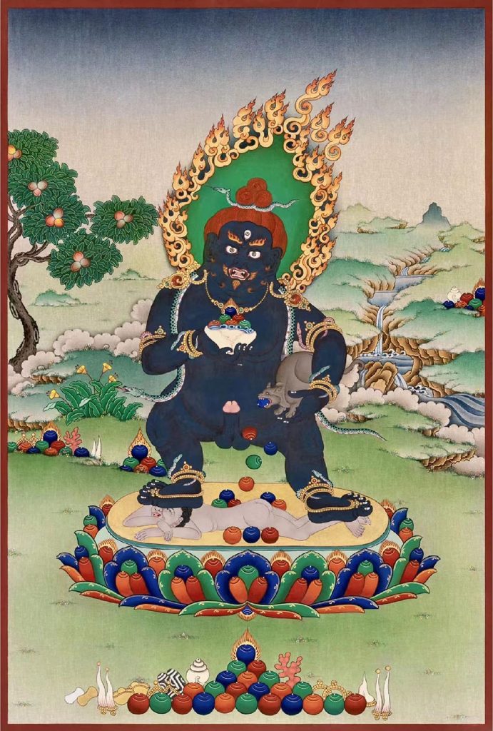 编号188-690292：彩绘唐卡-黑财神（80*60CM左右）