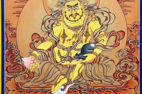 编号188-869164：红金唐卡-黄财神（60*45CM左右）