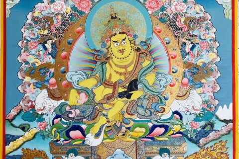 编号188-878662：彩绘唐卡-五方财神（100*70CM左右）
