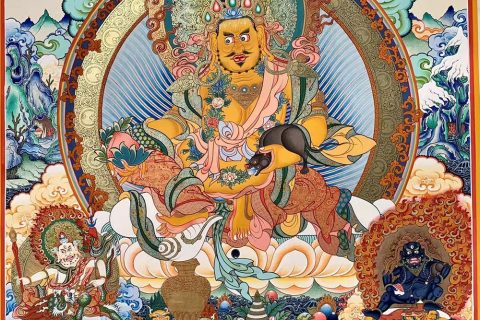 编号188-937407：彩绘唐卡-五方财神·四大天王（100*70CM左右）