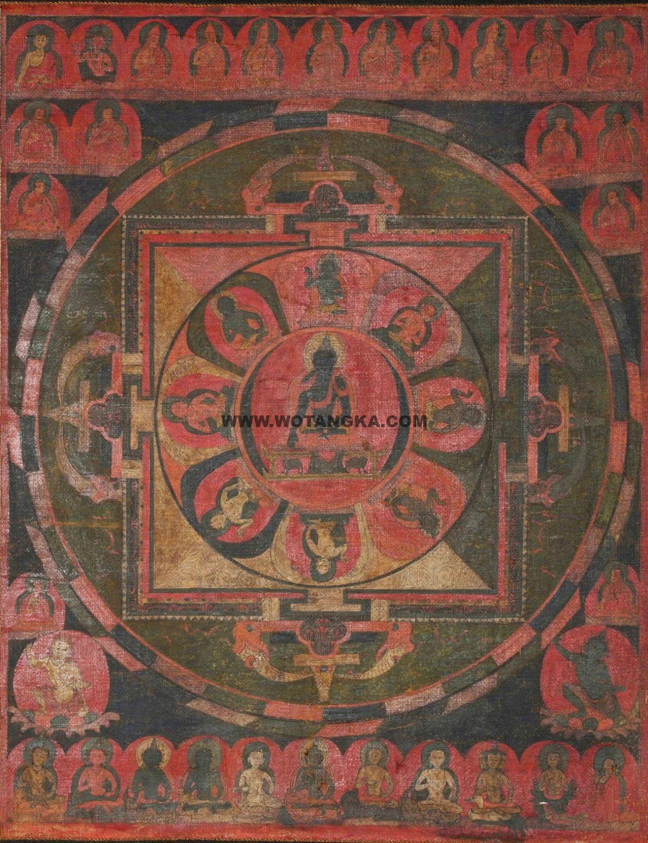 沃唐卡编号AC14011：不动佛坛城