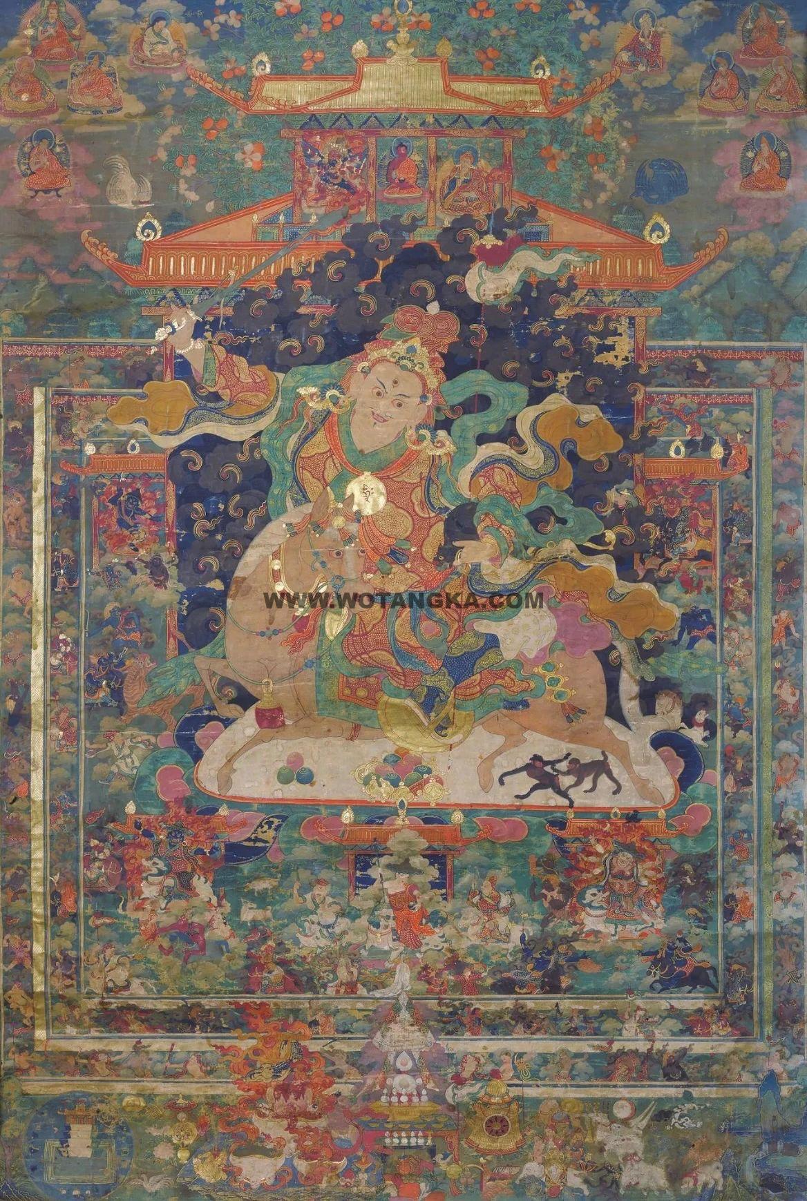 沃唐卡编号AC35507:八马财神