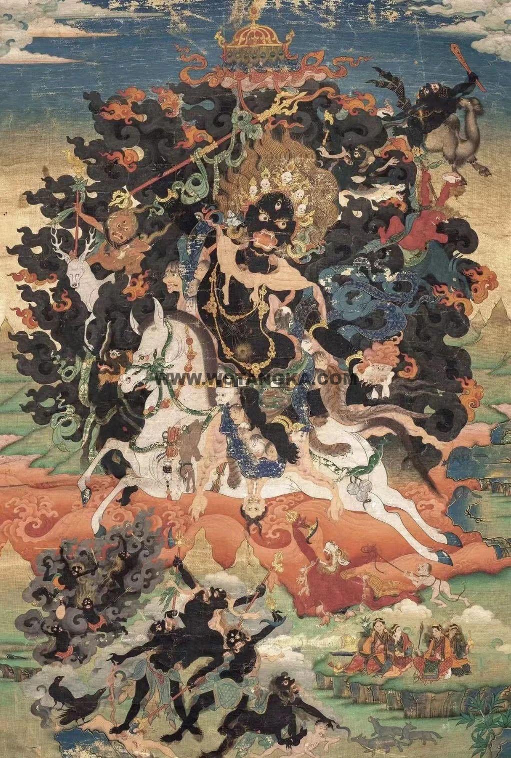 沃唐卡编号AC48247:吉祥天母