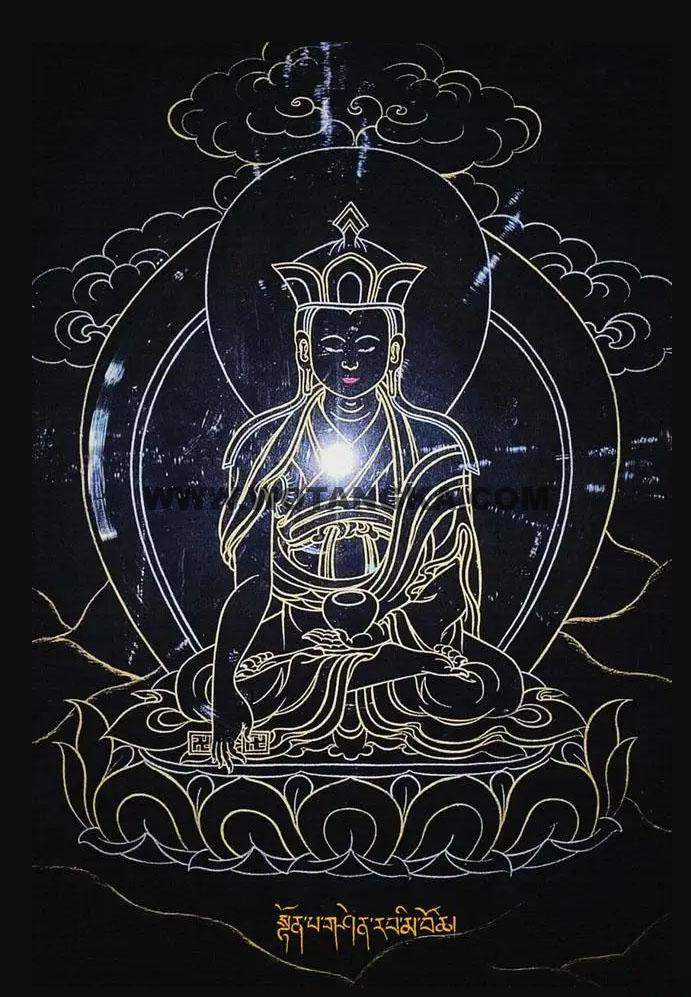 沃唐卡编号AC91010:苯教·佛祖·幸饶弥沃