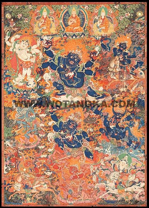 沃唐卡编号AC97278:九大愤怒护法