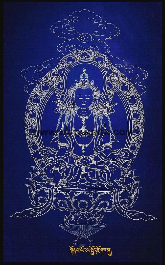 沃唐卡编号AC98216:苯教·药师佛