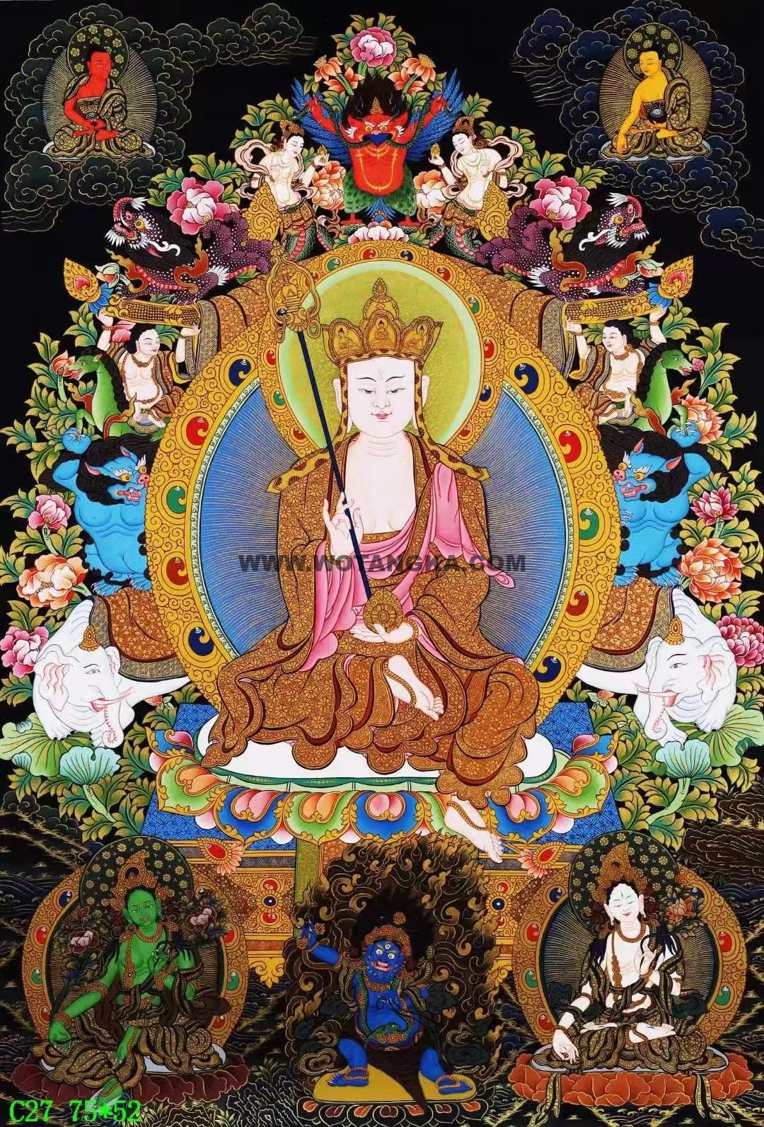 编号138-508523：彩绘唐卡-地藏王菩萨（75*52CM左右）