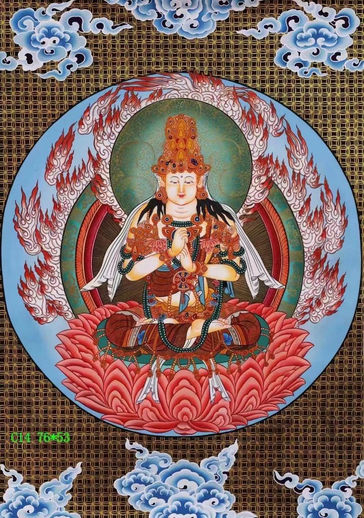 编号138-779325：彩绘唐卡-大日如来（76*53CM左右）