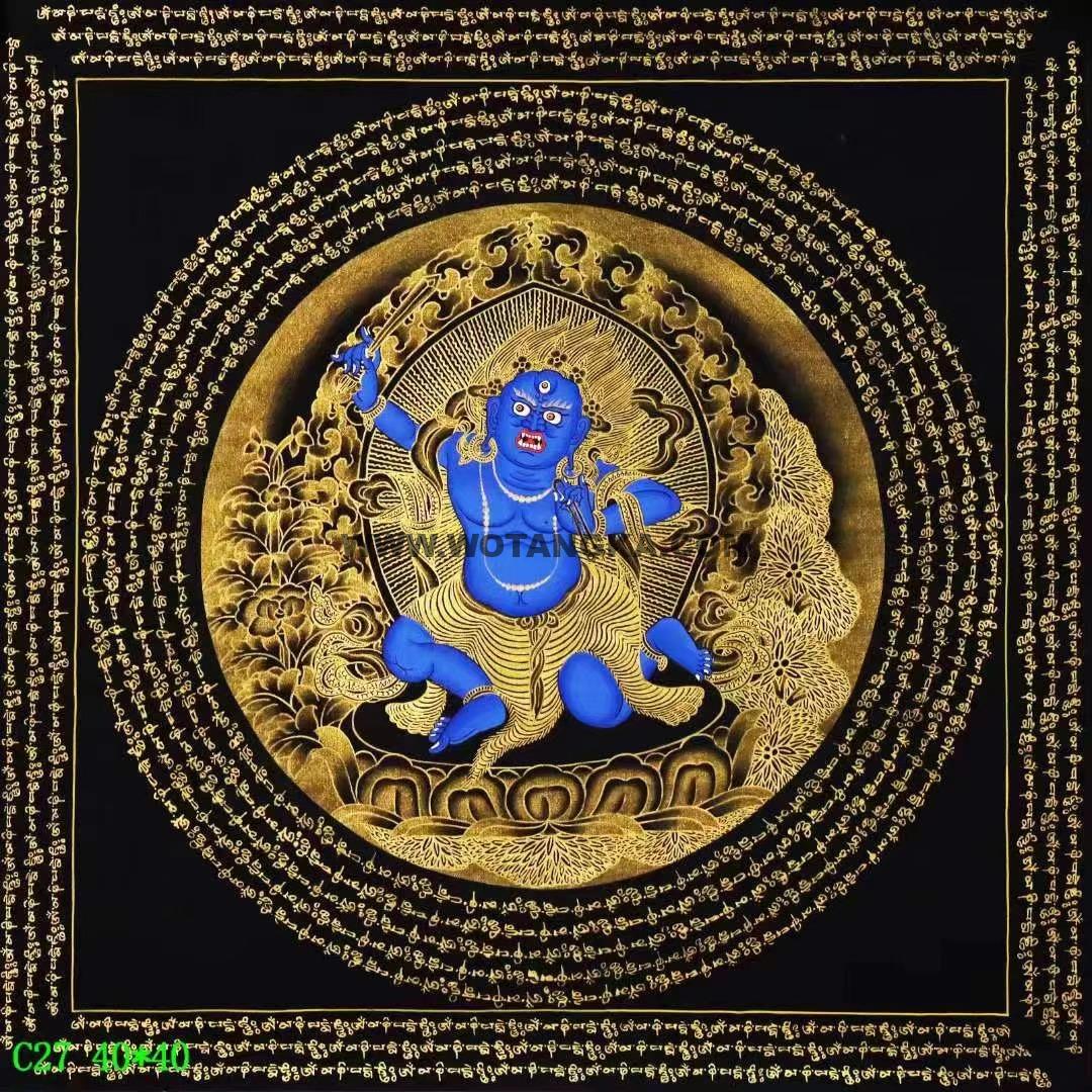编号138-804704:黑金唐卡-不动明王坛城(40*40CM左右)