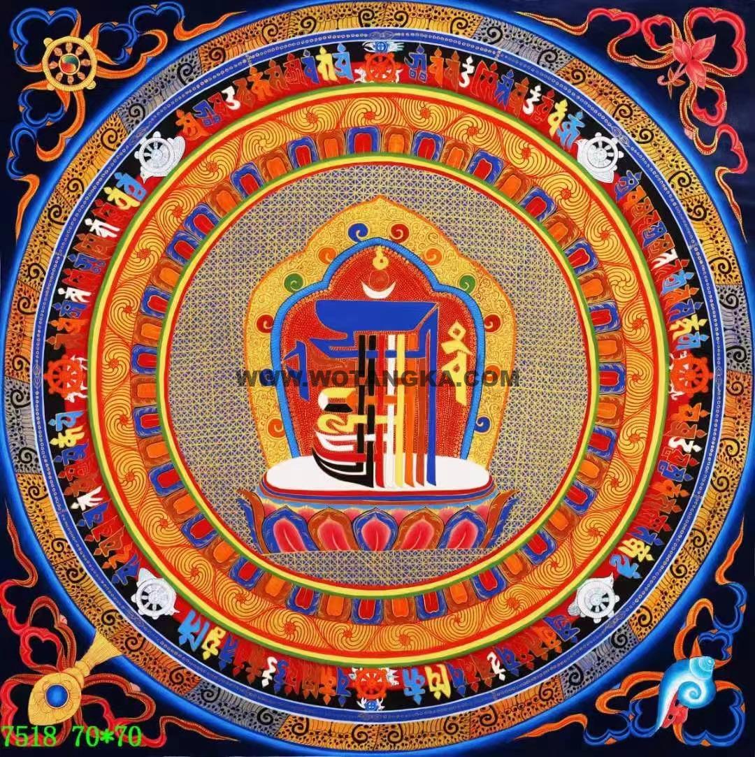 编号138-998341：彩绘唐卡-十相自在坛城（70*70CM左右）