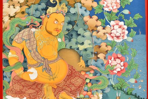 编号188-356351：彩绘唐卡-黄财神（70*50CM左右）