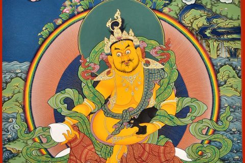 编号188-363696：彩绘唐卡-黄财神（70*50CM左右）
