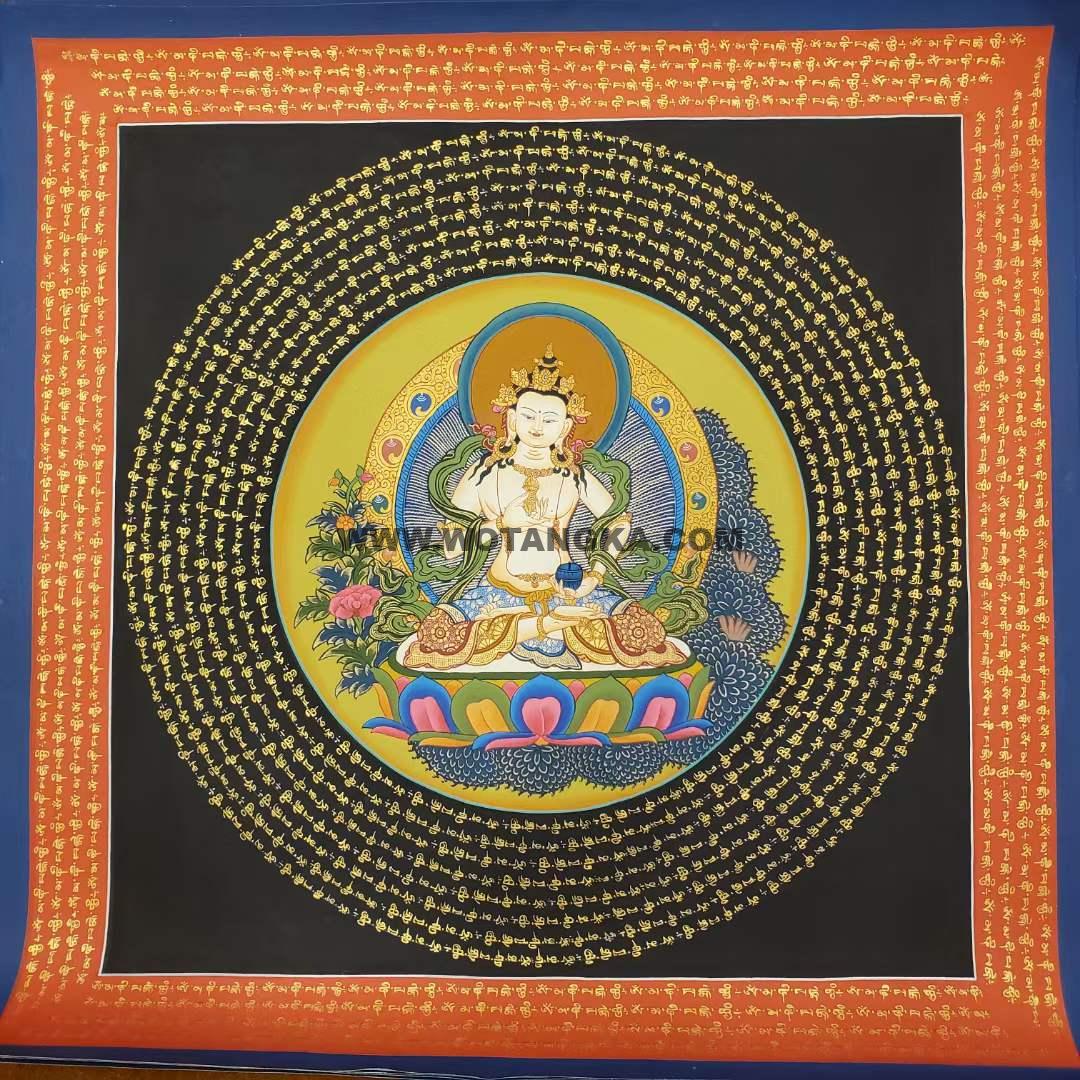 编号191-722899：彩绘唐卡-金刚萨埵坛城（40*40CM左右）