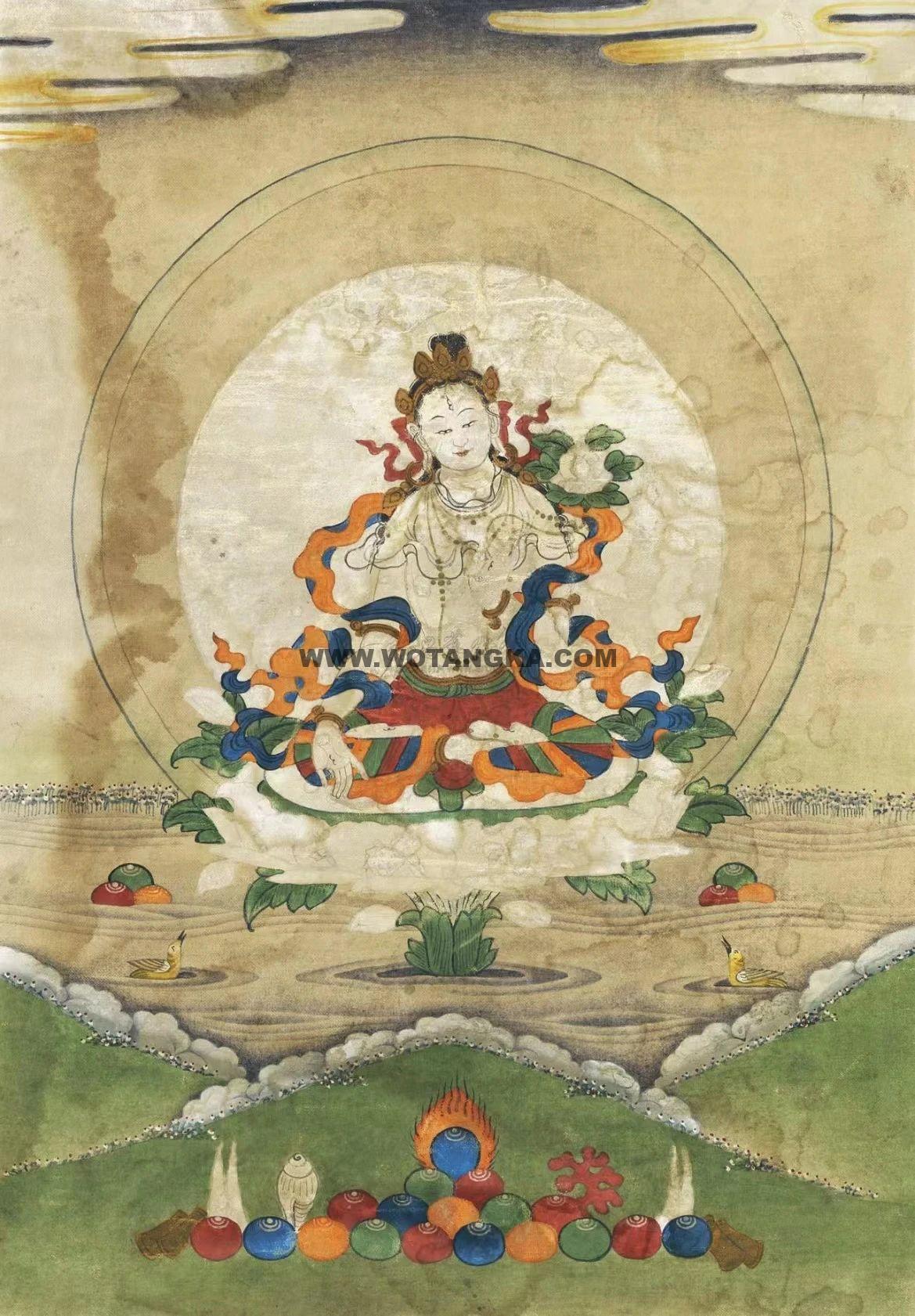 沃唐卡编号AC17959:白度母