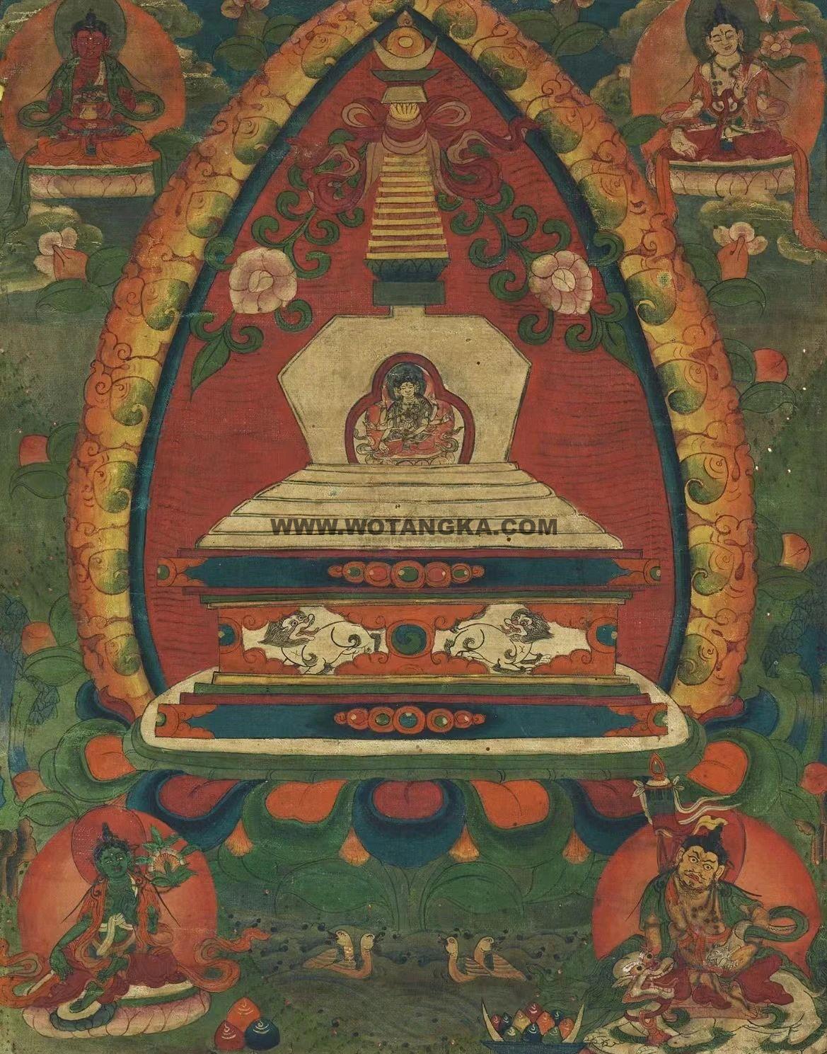 沃唐卡编号AC18609：尊胜塔