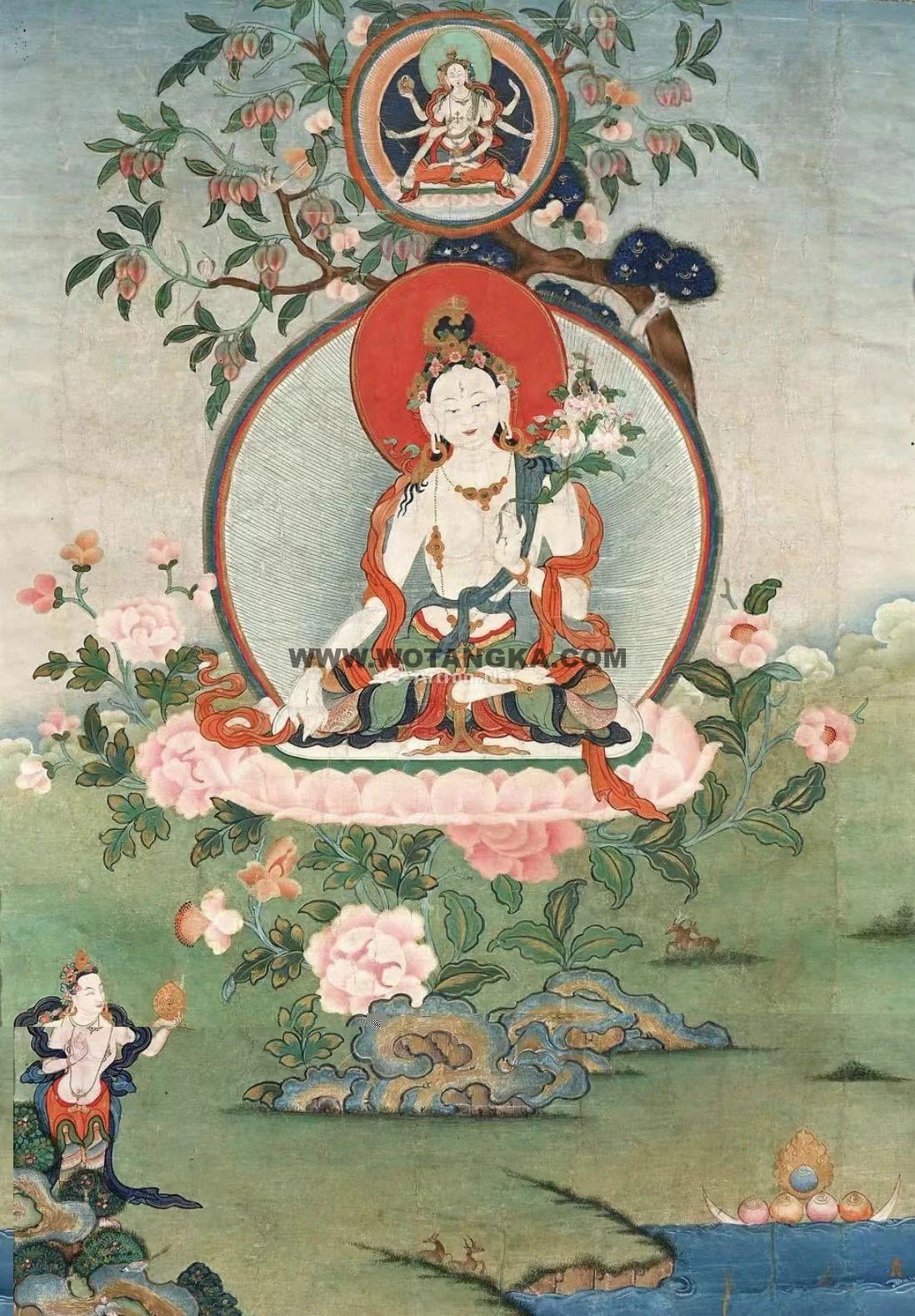 沃唐卡编号AC53090：白度母