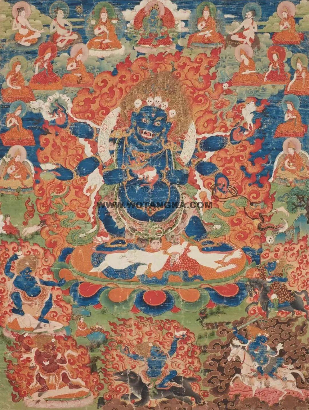 沃唐卡编号AC55218：六臂大黑天