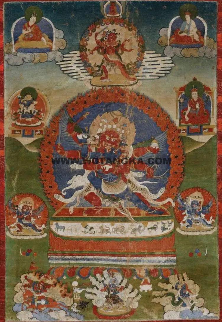 沃唐卡编号AC57810：马头明王