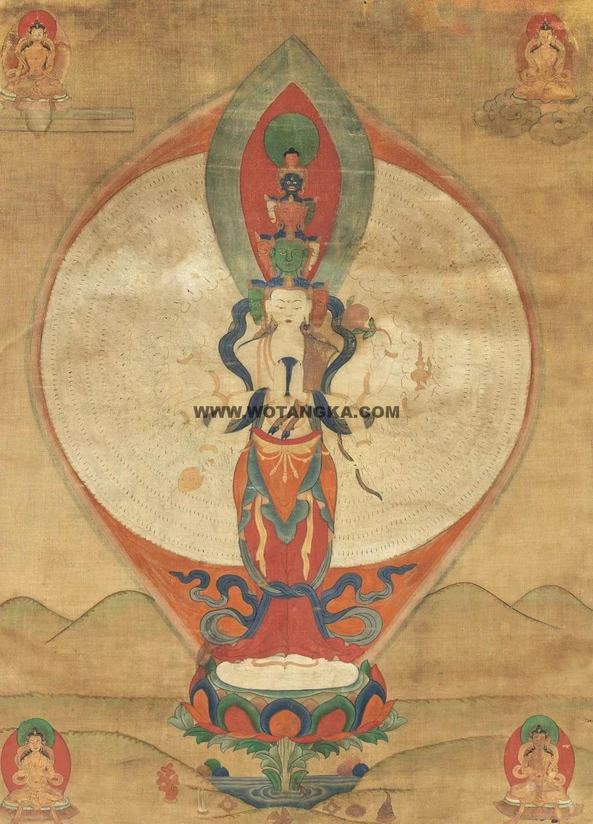 沃唐卡编号AC60661：千手千眼观音
