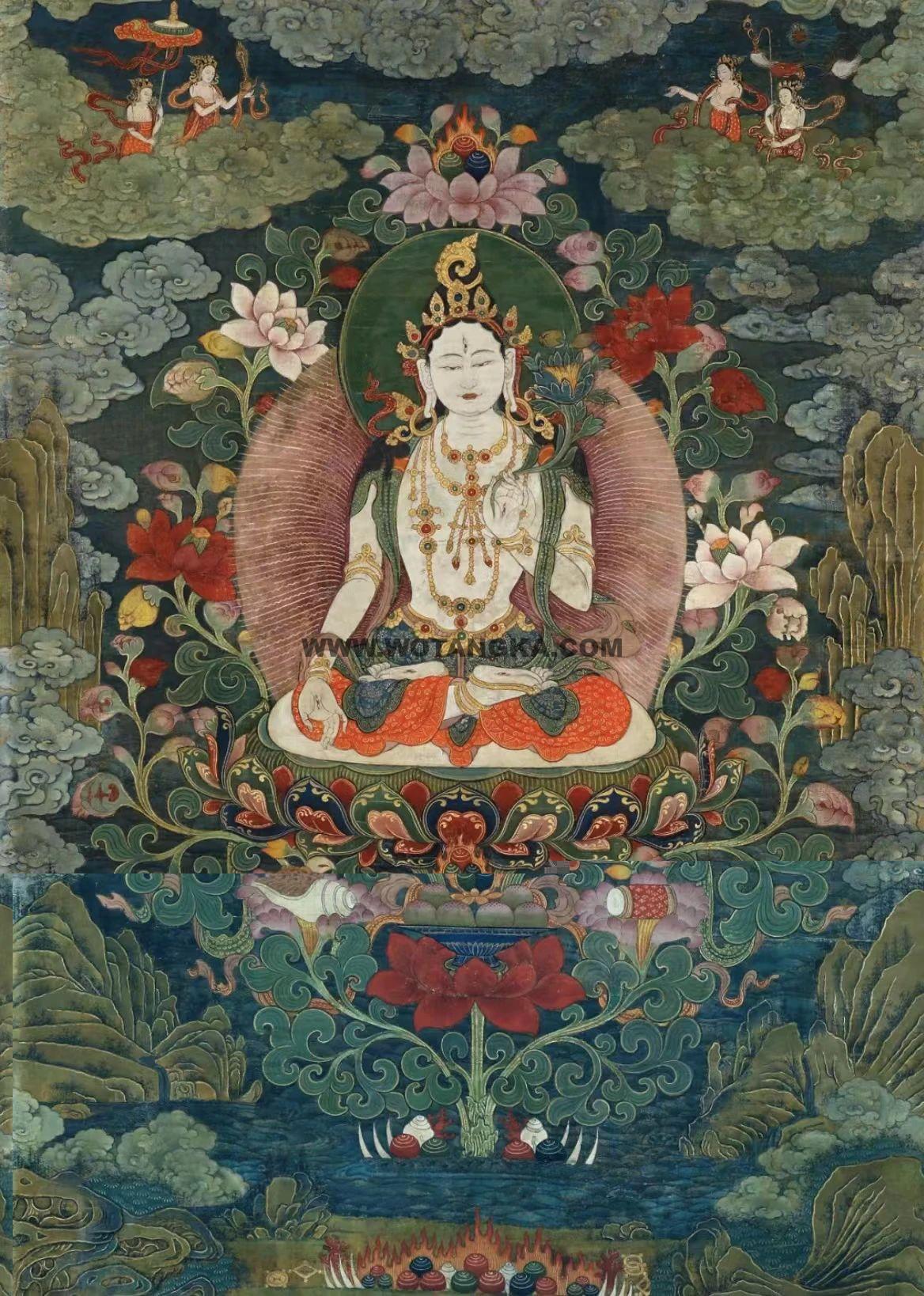 沃唐卡编号AC60702：白度母